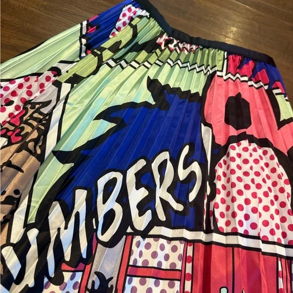 Boutique Pop Art Pleated Teacher Skirt Sesame Street Inspired NWT - Picture 3 of 8